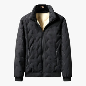 Men's Parka : Parka van Lamswol Heren - Ultieme Warmte en Waterdichte Bescherming Zwart in van Pantino
