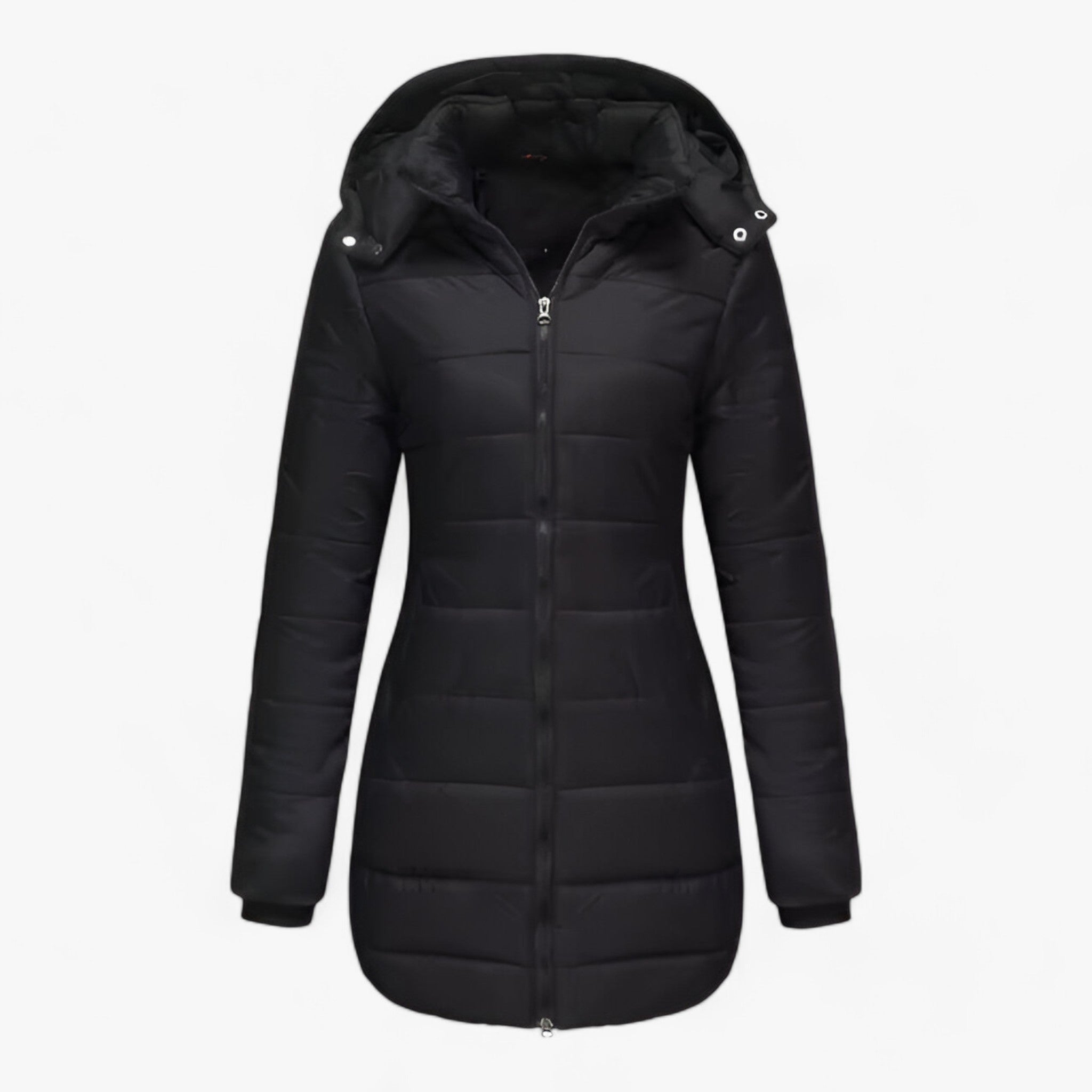 Parka : Lange Parka met Capuchon - Ultieme Warmte voor de Winter in Zwart van Pantino