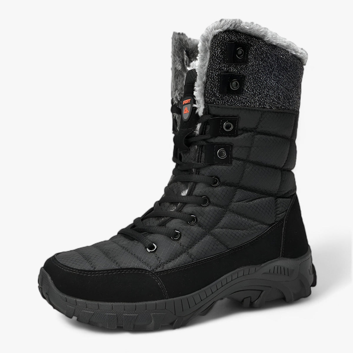 outdoor equipment : Hoge Leren Sneeuwlaarzen - Ultra Warm en Waterdicht voor Heren in Nee van Pantino