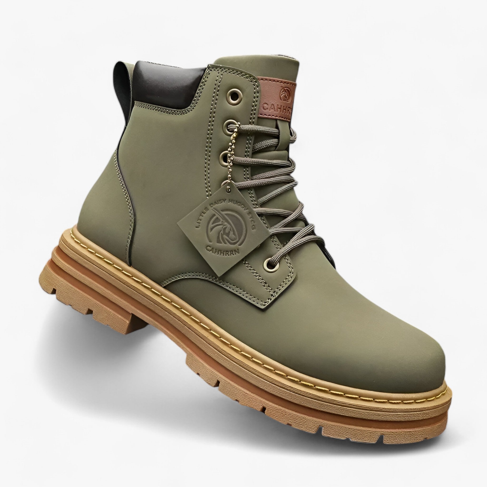 Boots : Hoge Laarzen voor Mannen Heren - Stijlvolle Duurzaamheid voor de Winter - Khaki in Groen van Pantino