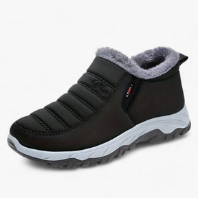 outdoor equipment : Fleece Gevoerde Sneeuwlaarzen - Wintercomfort Waterdicht en Warm - Zwart in Zwart van Pantino