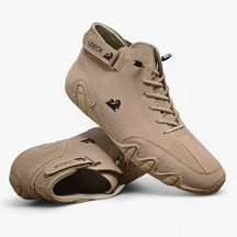 Ankle Boots : Laarzen Dames Beige - Leren Enkellaarsjes - Luxe Winter Bescherming en Warmte in Beige van Pantino