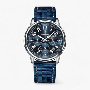 watches : Horloge Roségoud Bruin - Luxe Militair Sporthorloge - Waterdicht & Lichtgevend in van Pantino