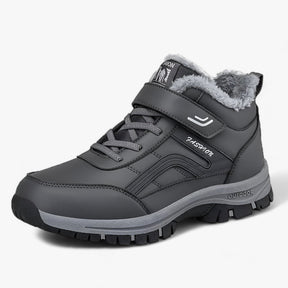 Boots : Hoge Laarzen van Waterproof Suede Heren - Warm en Antislip voor Wintercomfort - Zwart in Grijs van Pantino