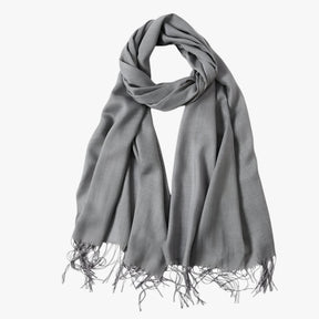 Scarf : Sjaal Dames Koninklijk Blauw - Lange Winter van Tessale voor - Elegant en Veelzijdig in Grijs 200x68cm van Pantino