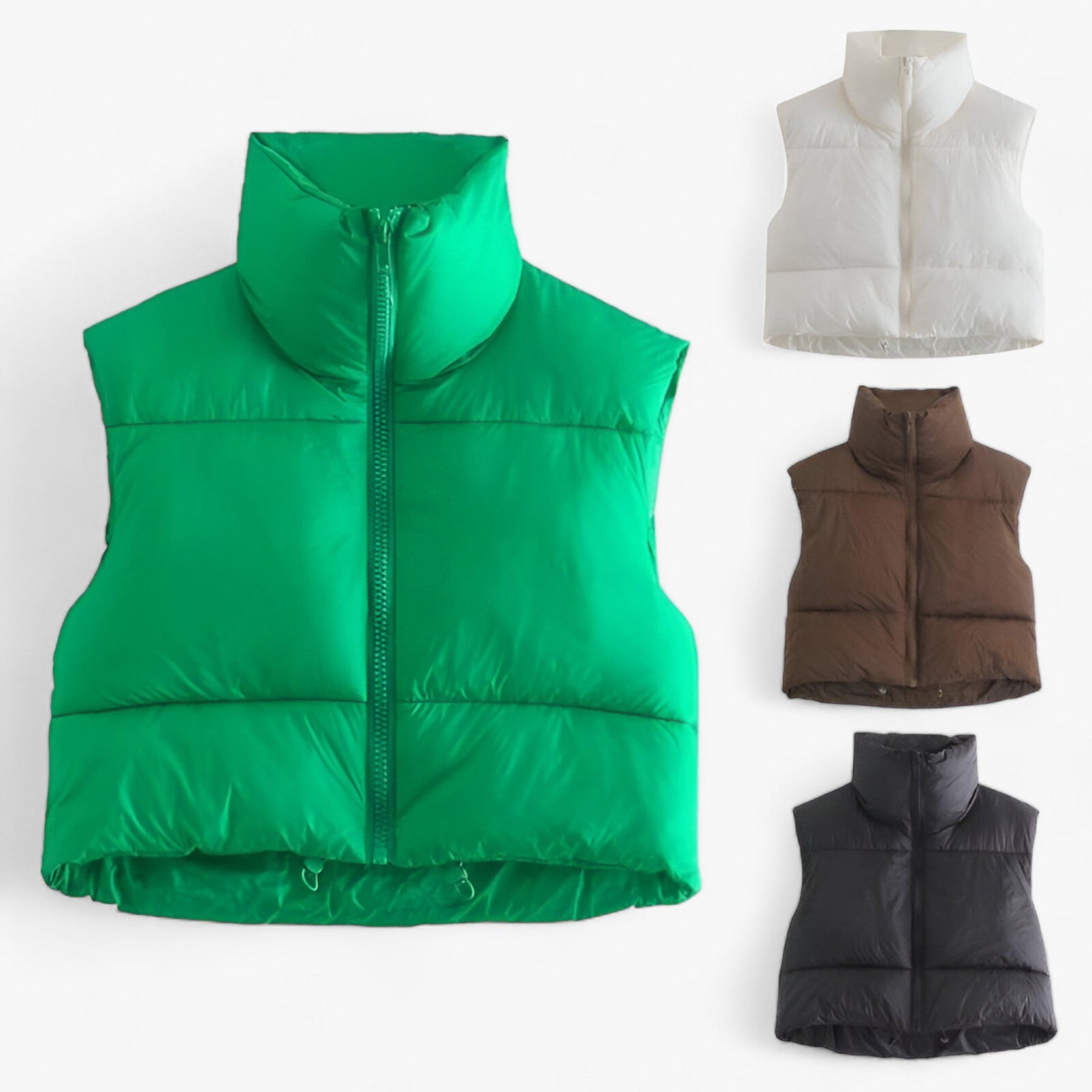 Quilted Vest : Gilet Groen - Gevoerde Winter - Stijlvolle Warmte en Comfort in van Pantino