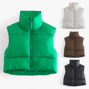 Quilted Vest : Gilet Groen - Gevoerde Winter - Stijlvolle Warmte en Comfort in van Pantino