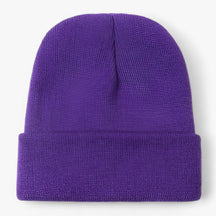 Beanie : Muts Dames Donkergrijs - Unisex Fleece - Zachte Warmte voor Iedereen in Donkerpaars van Pantino
