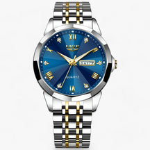 watches : Elise Damur - Elegant en Praktisch voor Elke Gelegenheid - Zilver Zwart in Roségoud blauw van Pantino