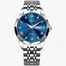 watches : Elise Damur - Elegant en Praktisch voor Elke Gelegenheid - Zilver Zwart in Zilverblauw van Pantino