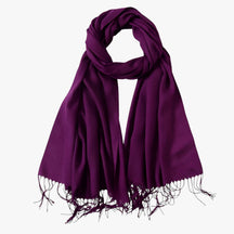 Scarf : Sjaal Dames Koninklijk Blauw - Lange Winter van Tessale voor - Elegant en Veelzijdig in Purple 200x68cm van Pantino