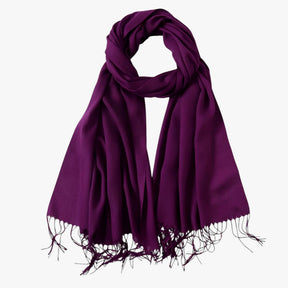 Scarf : Sjaal Dames Koninklijk Blauw - Lange Winter van Tessale voor - Elegant en Veelzijdig in Purple 200x68cm van Pantino