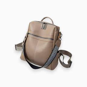 bags : Leren Handtas Dames - Tijdloos Elegant Allure - PU-Leer in Khaki van Pantino