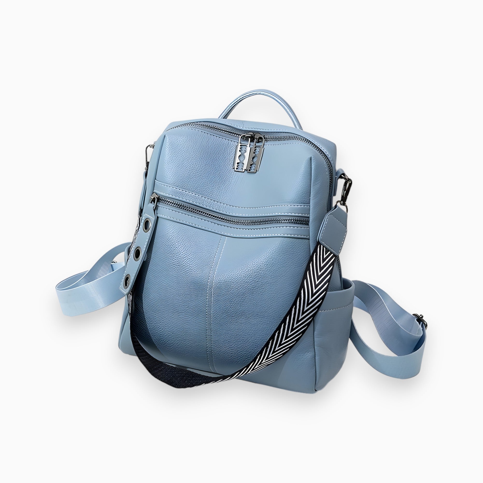 bags : Leren Handtas Dames - Tijdloos Elegant Allure - PU-Leer in Blauw van Pantino