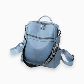 bags : Leren Handtas Dames - Tijdloos Elegant Allure - PU-Leer in Blauw van Pantino