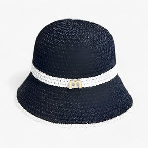 Sun Hat : Zomerhoed voor Dames - Brede Rand voor Bescherming Tegen de Zon - Khaki in Zwart van Pantino