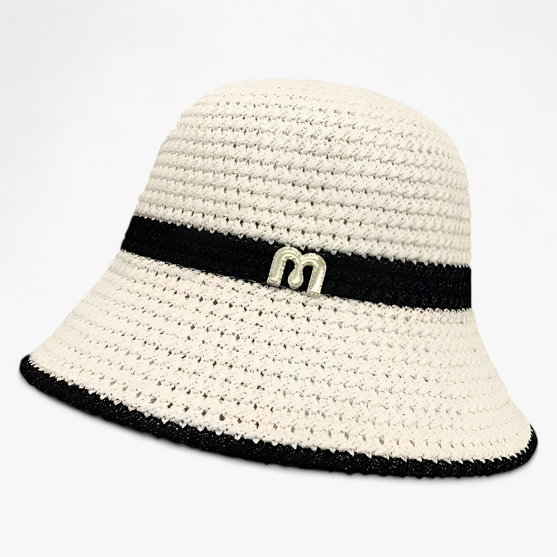 Sun Hat : Zomerhoed voor Dames - Brede Rand voor Bescherming Tegen de Zon - Khaki in Wit van Pantino