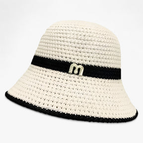 Sun Hat : Zomerhoed voor Dames - Brede Rand voor Bescherming Tegen de Zon - Khaki in Wit van Pantino