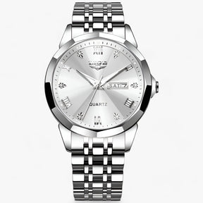 watches : Elise Damur - Elegant en Praktisch voor Elke Gelegenheid - Zilver Zwart in Zilver wit van Pantino