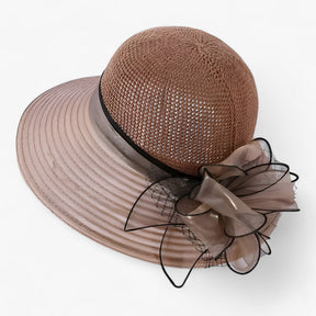 Sun Hat : Hoed Dames Khaki - Stijlvolle Dameshoed - Brede Rand voor Bescherming Tegen de Zon in Beige van Pantino