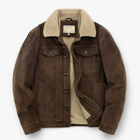 Jacket : Katoenen Jas voor Heren - Ultieme Winterwarmte - Grijs in Bruin van Pantino