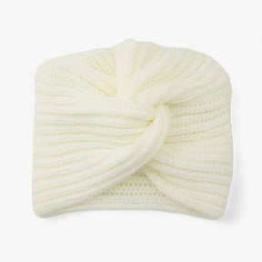 Turban Hat : Strickturban voor Dames - Elegante Comfort van Kasjmier - Zwart in Wit van Pantino