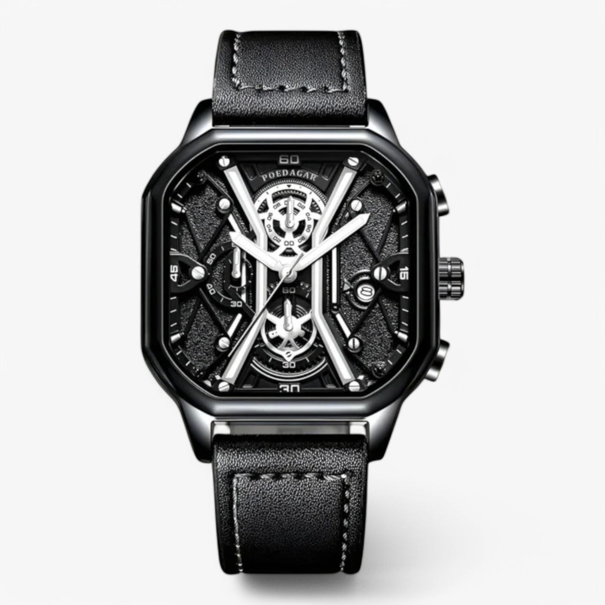 watches : Luxe Chronograaf voor Heren - Zwart Goud in Zwart geld van Pantino