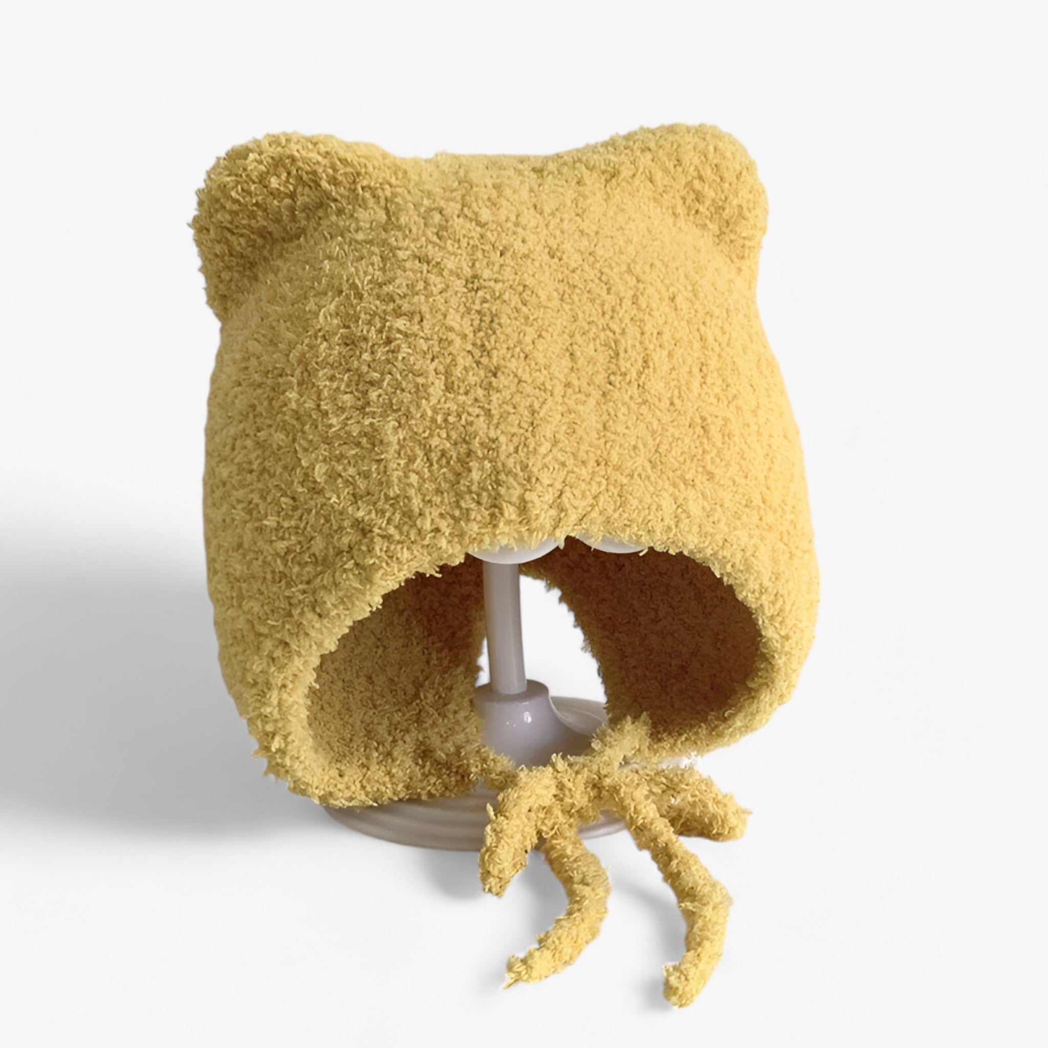 Baby Hat : Muts Dames Beige - Wintermuts voor Baby's - Zachte Warmte met Schattige Oorbedekking in Geel Bébé 0-3 jaar van Pantino