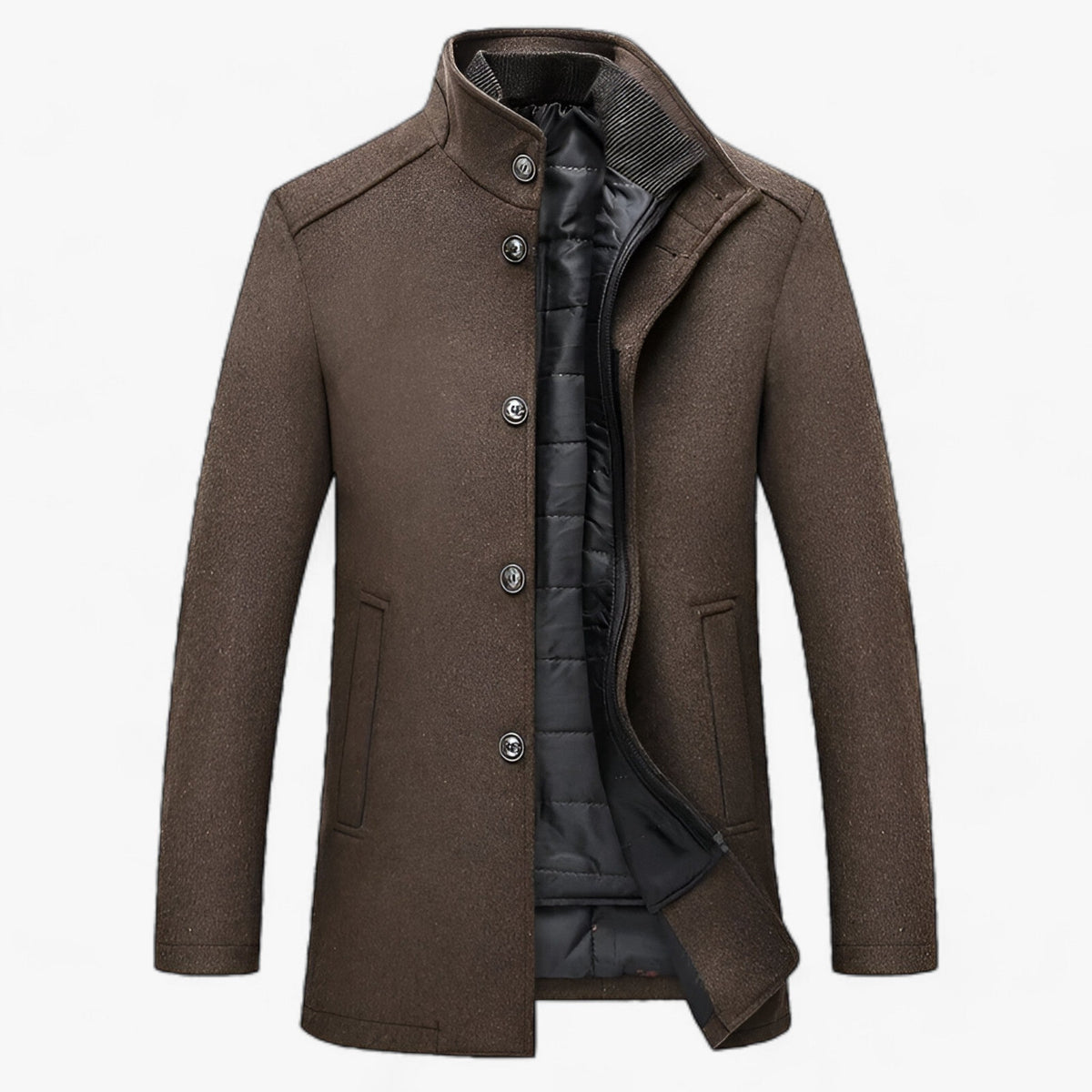 Trench Coat : Warmte voor Herfst & Winter Heren Marineblauw in Kameel van Pantino