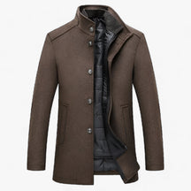 Trench Coat : Warmte voor Herfst & Winter Heren Marineblauw in Kameel van Pantino
