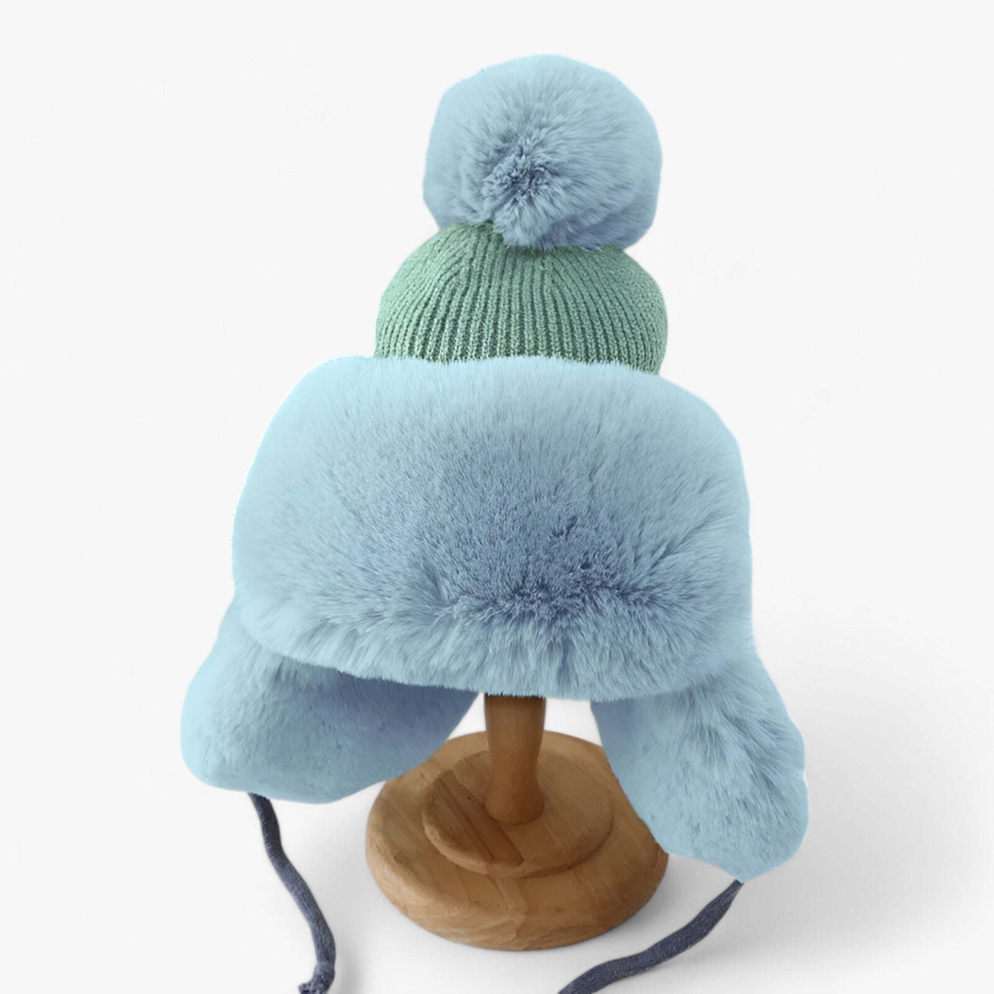 Trapper Hat : Lei Feng Hut - Dikke Warmte met Elegante Oorkleppen - Roze in Blauw Volwassen van Pantino