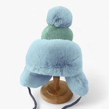 Trapper Hat : Lei Feng Hut - Dikke Warmte met Elegante Oorkleppen - Roze in Blauw Volwassen van Pantino