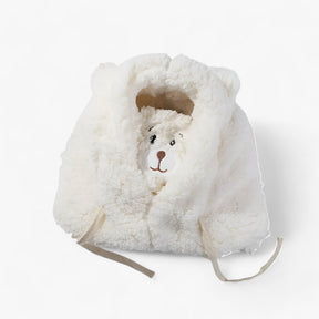 Hat : Muts Dames Beige - Bärenmuts in Cartoon-Design - Warmte met Schattige Oorkappen in Wit 56-58cm van Pantino