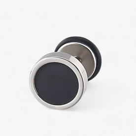 men's earrings : Zwarte vintage herenoorbellen van titanium en roestvrij staal, punk/rock stijl in SN-1 stuk van Pantinoshop