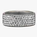 Ring Dames Zilver - Kristallen Trouwring - Elegante Roestvrij Staal