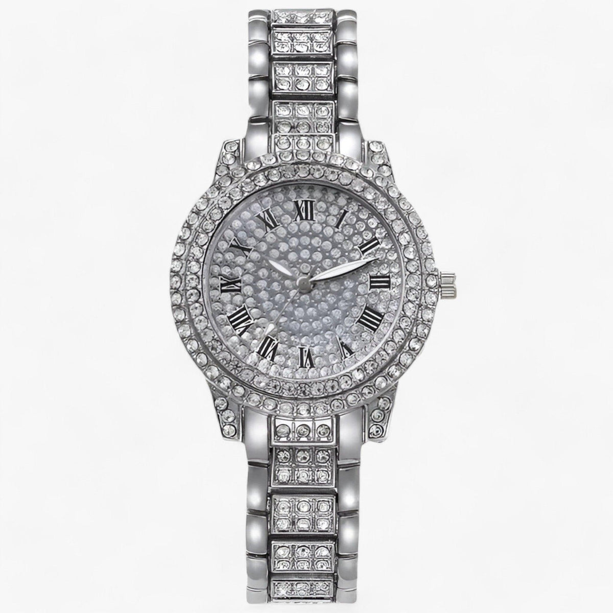 watches : Luxe Horloge met Volledige Diamanten Dames - Elegant en Modieus voor - Zilver in Zilver van Pantino