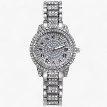 watches : Luxe Horloge met Volledige Diamanten Dames - Elegant en Modieus voor - Zilver in Zilver van Pantino