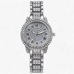 watches : Luxe Horloge met Volledige Diamanten Dames - Elegant en Modieus voor - Zilver in Zilver van Pantino