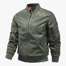 Bomber Jacket : Pilotenjacke Heren - Staande Kragen Vliegerjack Eenkleurig - Zwart in Legergroen van Pantino