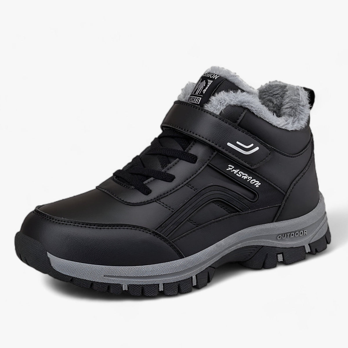 Boots : Hoge Laarzen van Waterproof Suede Heren - Warm en Antislip voor Wintercomfort - Zwart in Zwart van Pantino