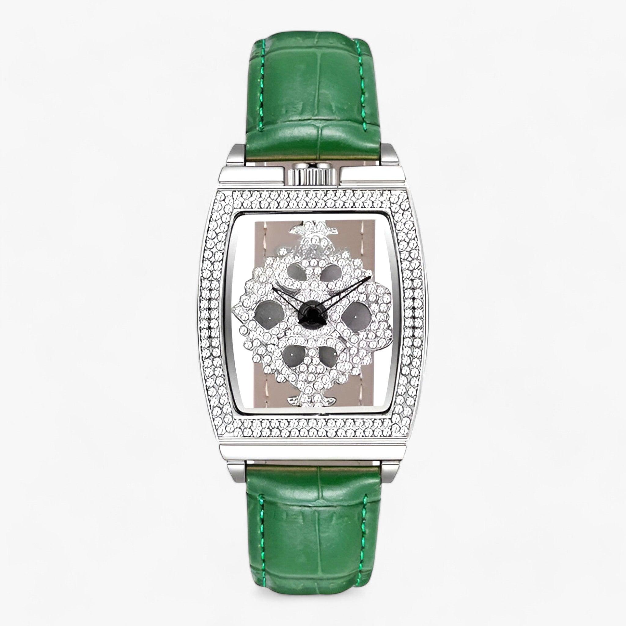 watches : Horloge Dames Groen - Luxe Quartz - Sprankelende Elegantie in Groen van Pantino