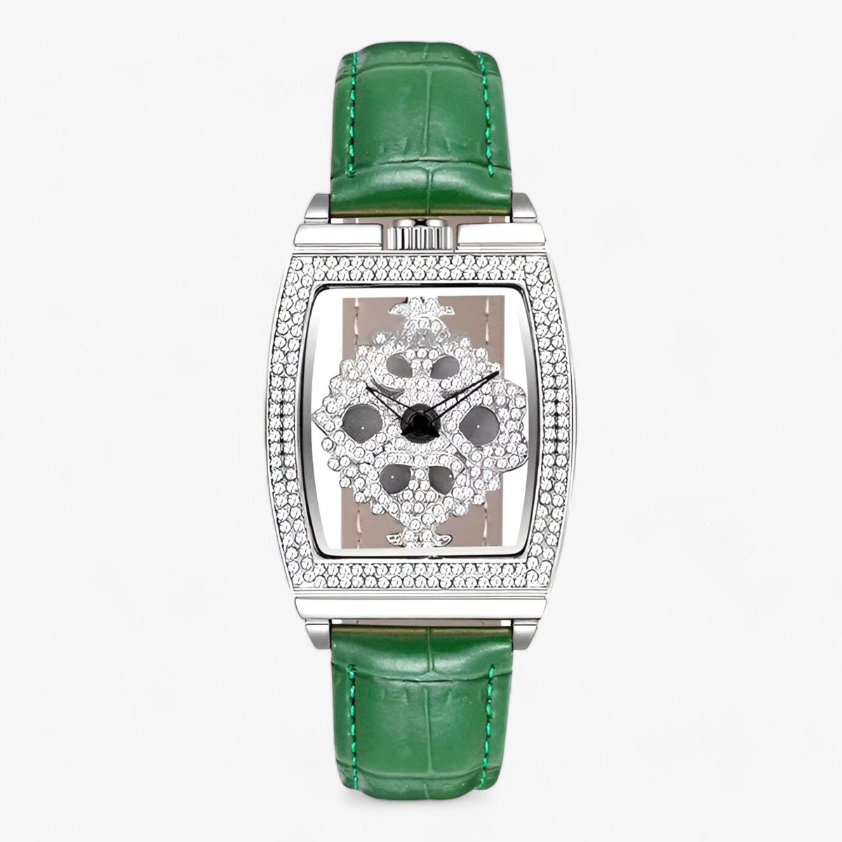 watches : Horloge Dames Groen - Luxe Quartz - Sprankelende Elegantie in Groen van Pantino