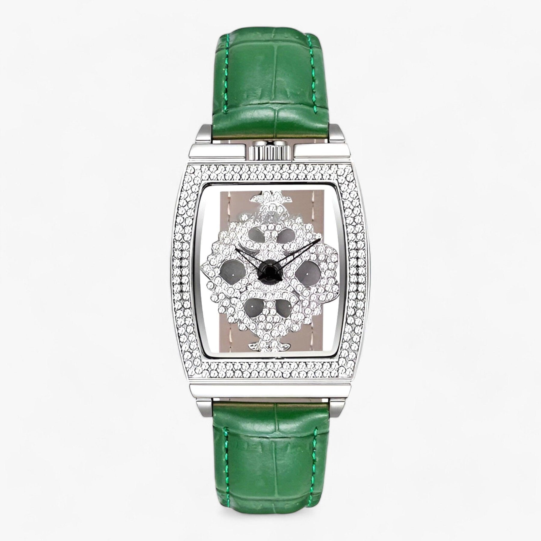 watches : Horloge Dames Groen - Luxe Quartz - Sprankelende Elegantie in Groen van Pantino