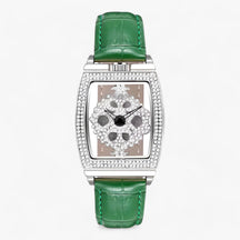 watches : Horloge Dames Groen - Luxe Quartz - Sprankelende Elegantie in Groen van Pantino