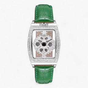 watches : Horloge Dames Groen - Luxe Quartz - Sprankelende Elegantie in Groen van Pantino