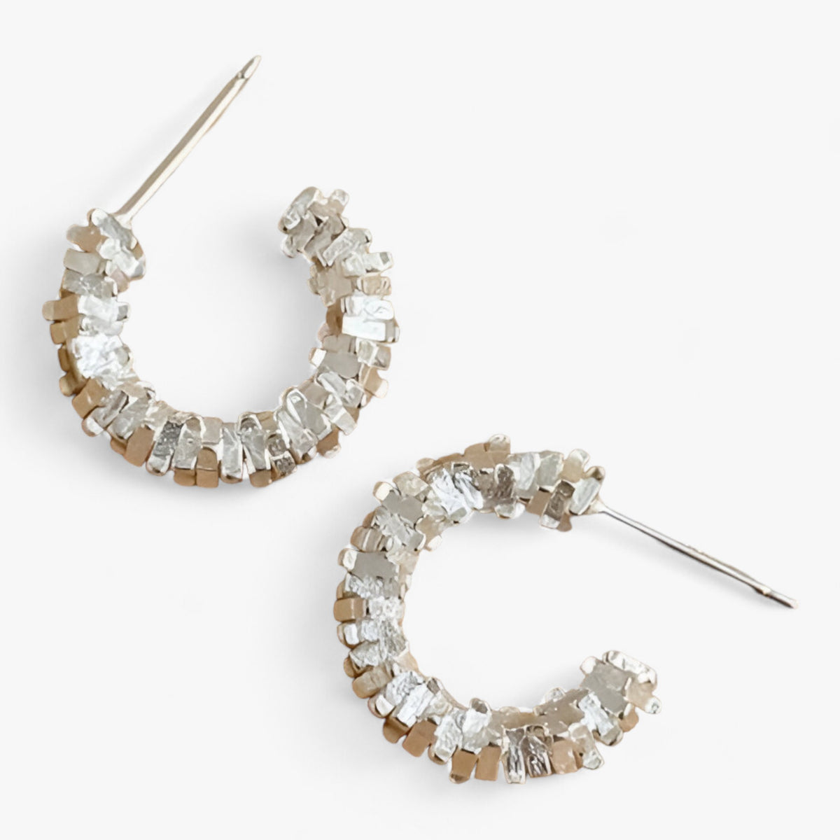 Earrings : Oorbellen Dames - Gedraaide Golf - Vintage Luxe in Silver-color van Pantino