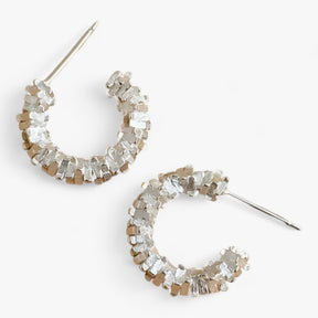 Earrings : Oorbellen Dames - Gedraaide Golf - Vintage Luxe in Silver-color van Pantino