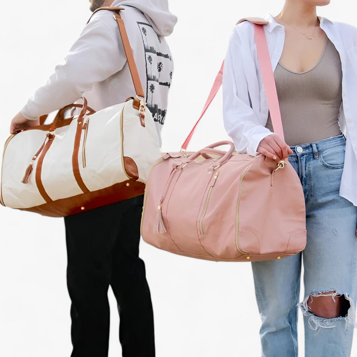 bags : Reistas Dames - Opvouwbaar voor Extra Opbergruimte Wit in van Pantino