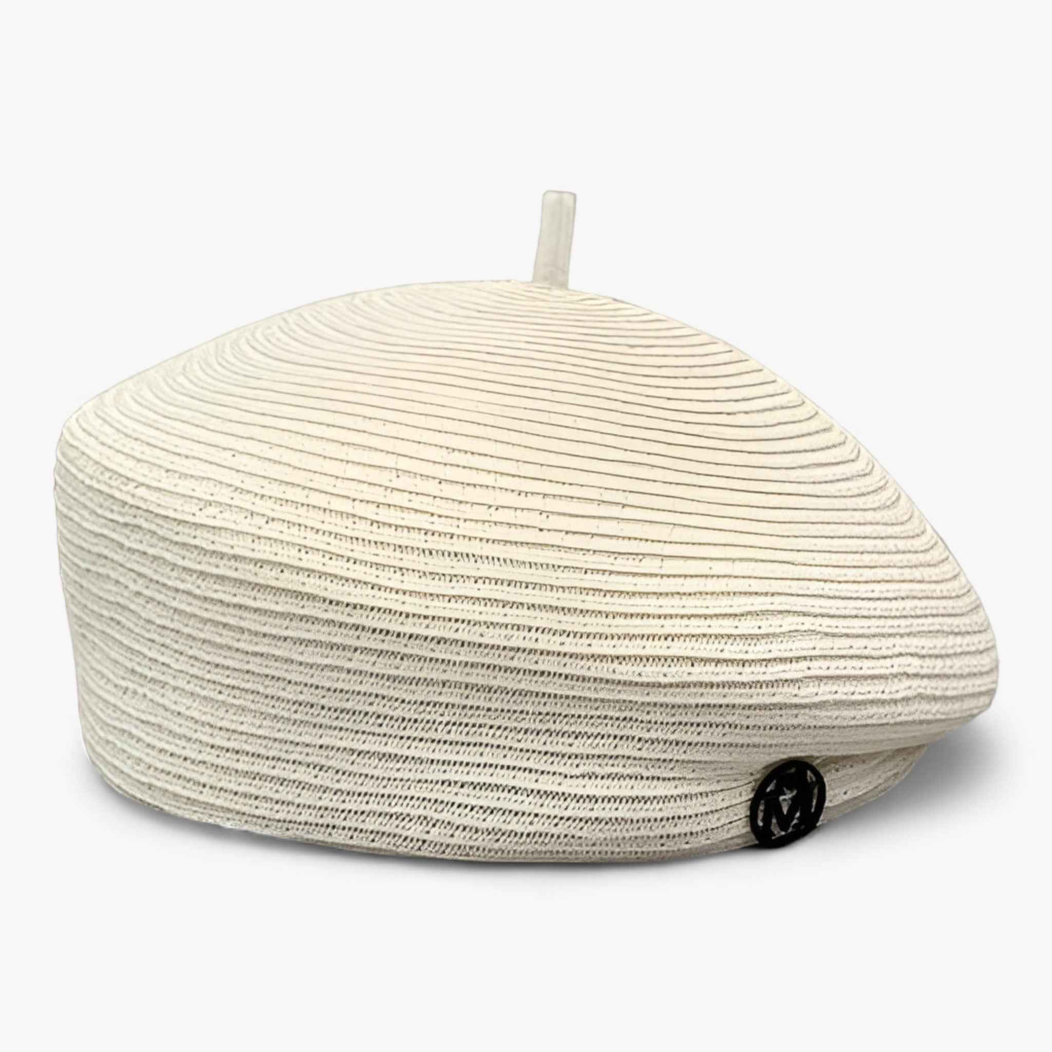 Women's Hat : Elegante damesstrohoed met brede rand voor de zomerzon in Fijn melkwit gras van Pantino