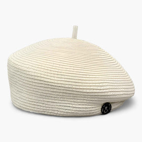 Women's Hat : Elegante damesstrohoed met brede rand voor de zomerzon in Fijn melkwit gras van Pantino